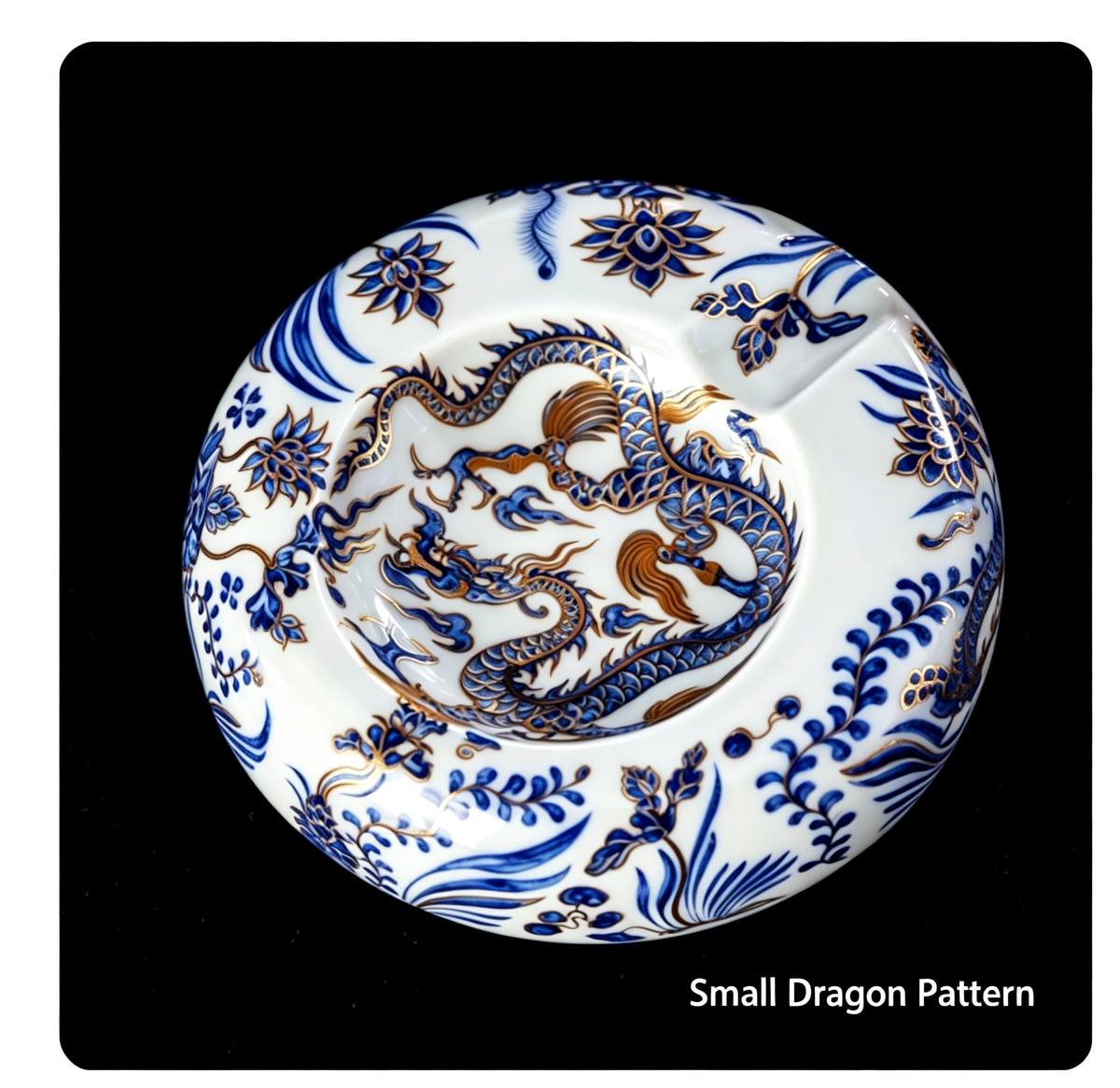 Classic Ceramic Cigar Ashtray Fish Algae